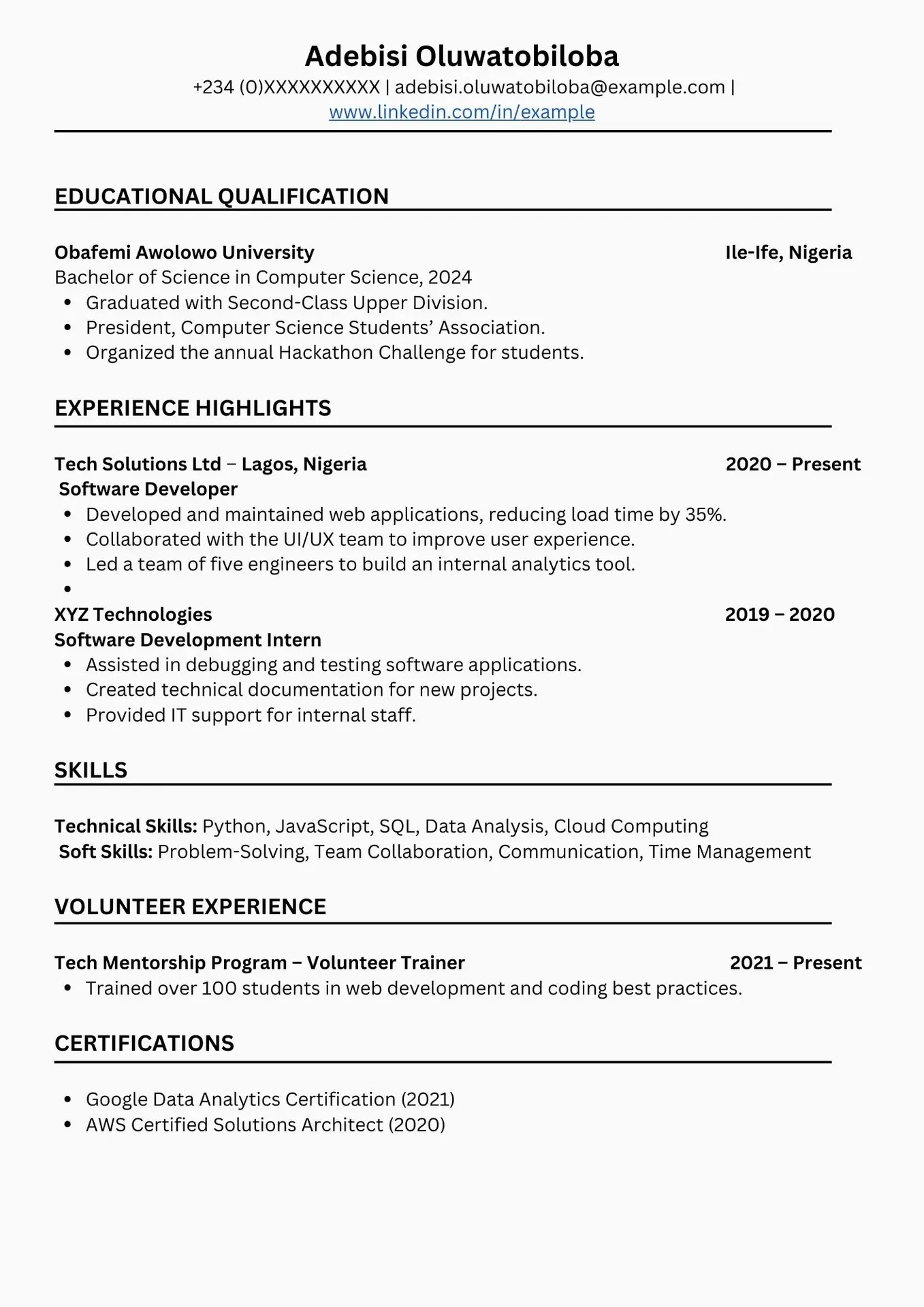 Writing The Perfect Resume
